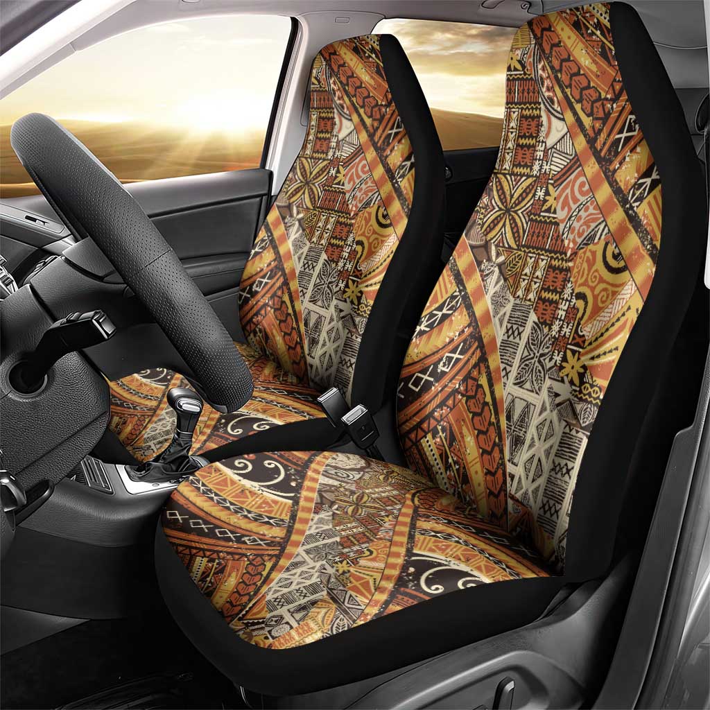 Hawaiian Style Tapa Car Seat Cover Vintage Seamless Pattern LT9 - Polynesian Pride