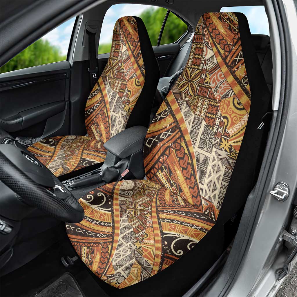Hawaiian Style Tapa Car Seat Cover Vintage Seamless Pattern LT9 - Polynesian Pride