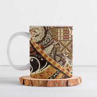 Hawaiian Style Tapa Ceramic Mug Vintage Seamless Pattern LT9 Red - Polynesian Pride