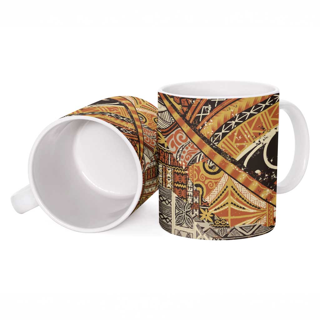 Hawaiian Style Tapa Ceramic Mug Vintage Seamless Pattern LT9 - Polynesian Pride