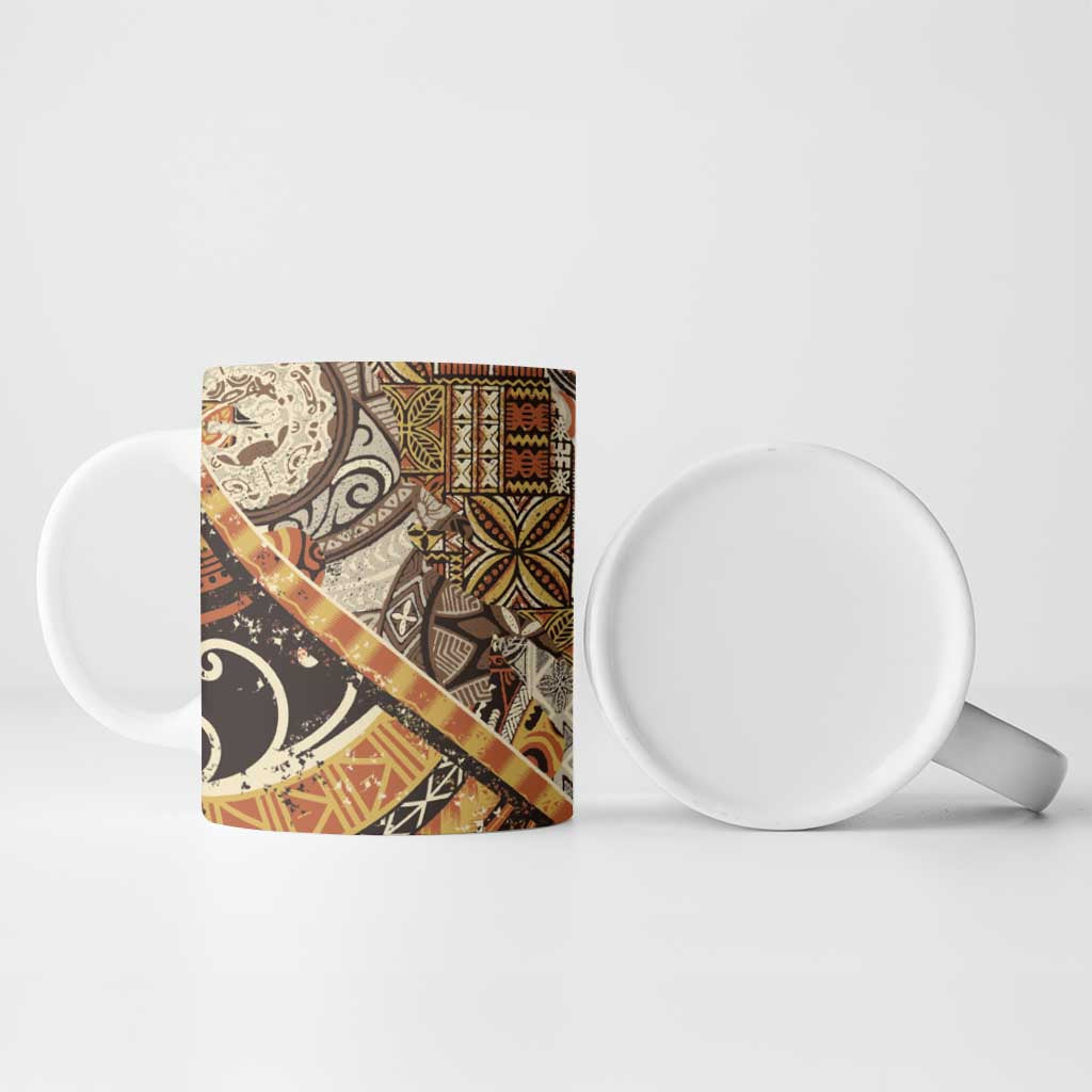 Hawaiian Style Tapa Ceramic Mug Vintage Seamless Pattern LT9 - Polynesian Pride