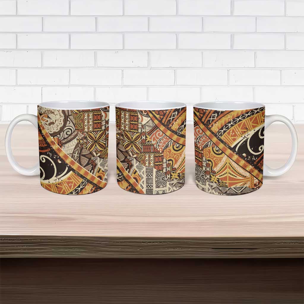 Hawaiian Style Tapa Ceramic Mug Vintage Seamless Pattern LT9 - Polynesian Pride