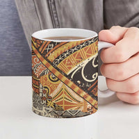 Hawaiian Style Tapa Ceramic Mug Vintage Seamless Pattern LT9 - Polynesian Pride