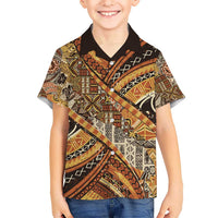 Hawaiian Style Tapa Kid Hawaiian Shirt Vintage Seamless Pattern LT9 Kid Red - Polynesian Pride