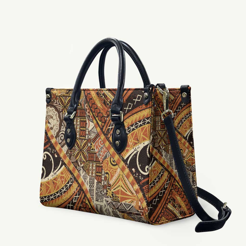 Hawaiian Style Tapa Leather Bag Vintage Seamless Pattern LT9 Red - Polynesian Pride