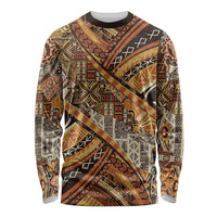 Hawaiian Style Tapa Long Sleeve Shirt Vintage Seamless Pattern LT9 Unisex Red - Polynesian Pride