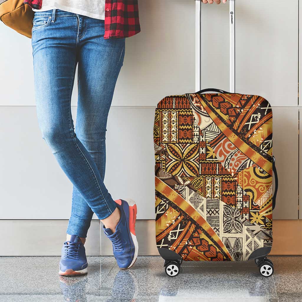 Hawaiian Style Tapa Luggage Cover Vintage Seamless Pattern LT9 - Polynesian Pride