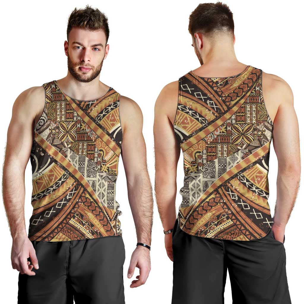 Hawaiian Style Tapa Men Tank Top Vintage Seamless Pattern LT9 - Polynesian Pride