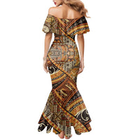 Hawaiian Style Tapa Mermaid Dress Vintage Seamless Pattern LT9 - Polynesian Pride