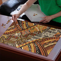 Hawaiian Style Tapa Puzzle Vintage Seamless Pattern LT9 - Polynesian Pride