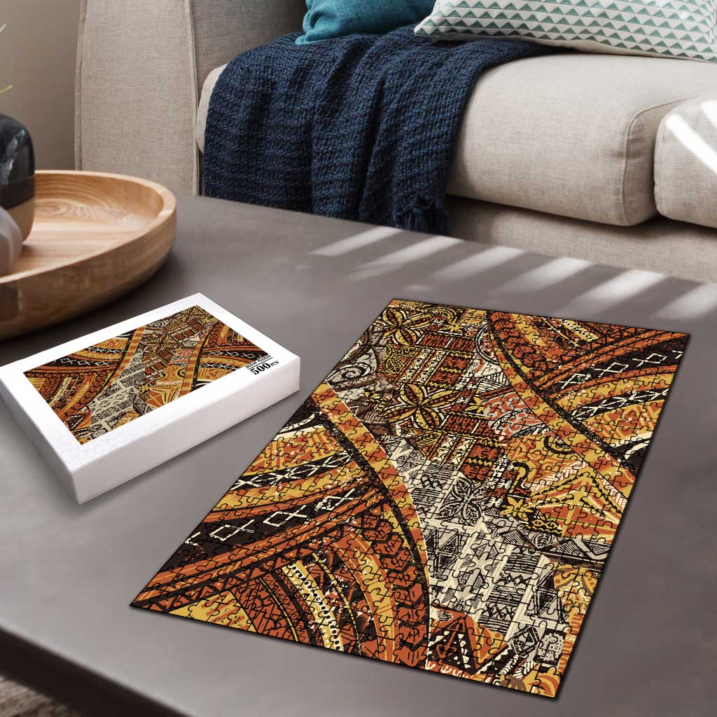 Hawaiian Style Tapa Puzzle Vintage Seamless Pattern LT9 - Polynesian Pride