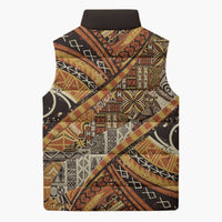 Hawaiian Style Tapa Sleeveless Puffer Jacket Vintage Seamless Pattern LT9 - Polynesian Pride