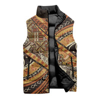 Hawaiian Style Tapa Sleeveless Puffer Jacket Vintage Seamless Pattern LT9 - Polynesian Pride