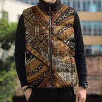 Hawaiian Style Tapa Sleeveless Puffer Jacket Vintage Seamless Pattern LT9 - Polynesian Pride