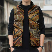 Hawaiian Style Tapa Sleeveless Puffer Jacket Vintage Seamless Pattern LT9 - Polynesian Pride