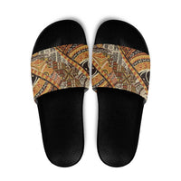 Hawaiian Style Tapa Slide Sandals Vintage Seamless Pattern LT9 Red - Polynesian Pride