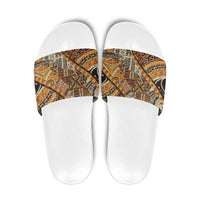 Hawaiian Style Tapa Slide Sandals Vintage Seamless Pattern LT9 Red - Polynesian Pride