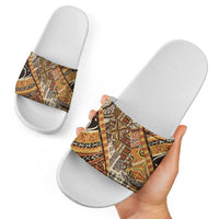 Hawaiian Style Tapa Slide Sandals Vintage Seamless Pattern LT9 - Polynesian Pride