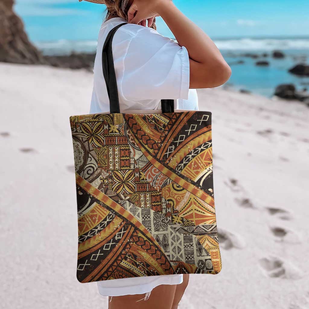 Hawaiian Style Tapa Tote Bag Vintage Seamless Pattern LT9 - Polynesian Pride
