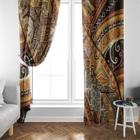 Hawaiian Style Tapa Window Curtain Vintage Seamless Pattern LT9 - Polynesian Pride