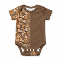 Hawaiian Tribal Elements Hibiscus Baby Onesie Gold Pattern LT9 Gold - Polynesian Pride