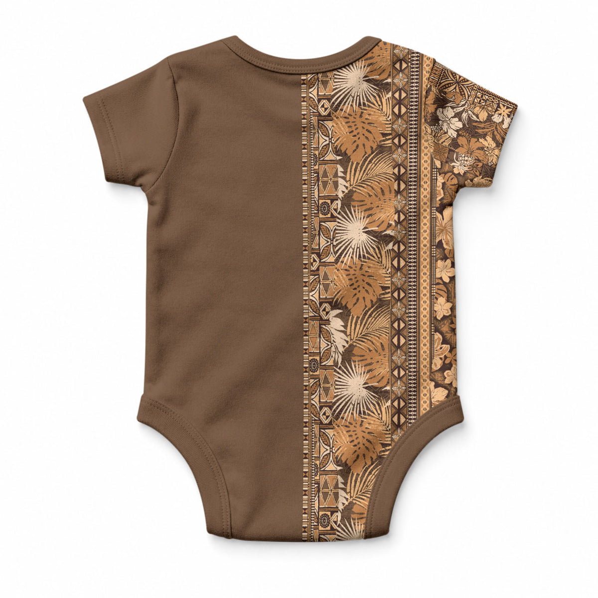 Hawaiian Tribal Elements Hibiscus Baby Onesie Gold Pattern LT9 - Polynesian Pride