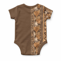 Hawaiian Tribal Elements Hibiscus Baby Onesie Gold Pattern LT9 - Polynesian Pride