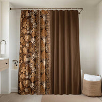 Hawaiian Tribal Elements Hibiscus Bathroom Set Gold Pattern LT9 Shower Curtain Only Gold - Polynesian Pride