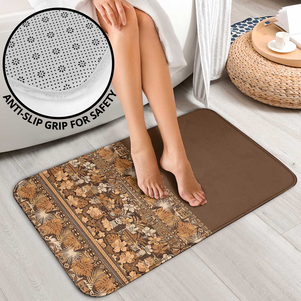 Hawaiian Tribal Elements Hibiscus Bathroom Set Gold Pattern LT9 - Polynesian Pride