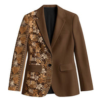 Hawaiian Tribal Elements Hibiscus Blazer Gold Pattern LT9 Unisex Gold - Polynesian Pride