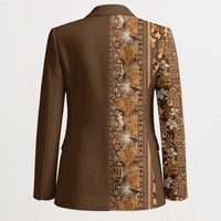 Hawaiian Tribal Elements Hibiscus Blazer Gold Pattern LT9 - Polynesian Pride