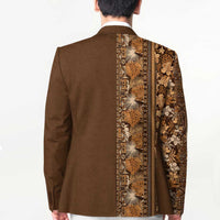 Hawaiian Tribal Elements Hibiscus Blazer Gold Pattern LT9 - Polynesian Pride