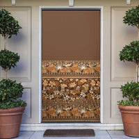 Hawaiian Tribal Elements Hibiscus Door Cover Gold Pattern LT9 Gold - Polynesian Pride