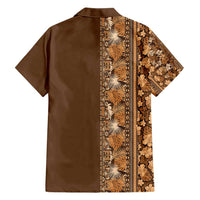 Hawaiian Tribal Elements Hibiscus Hawaiian Shirt Gold Pattern LT9 - Polynesian Pride
