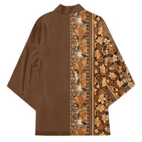 Hawaiian Tribal Elements Hibiscus Kimono Gold Pattern LT9 - Polynesian Pride