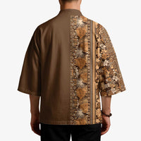 Hawaiian Tribal Elements Hibiscus Kimono Gold Pattern LT9 - Polynesian Pride