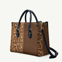 Hawaiian Tribal Elements Hibiscus Leather Bag Gold Pattern LT9 Gold - Polynesian Pride