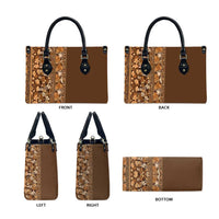 Hawaiian Tribal Elements Hibiscus Leather Bag Gold Pattern LT9 - Polynesian Pride