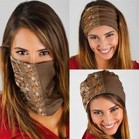Hawaiian Tribal Elements Hibiscus Neck Gaiter Gold Pattern LT9 - Polynesian Pride