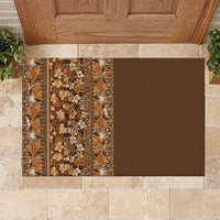 Hawaiian Tribal Elements Hibiscus Rubber Doormat Gold Pattern LT9 Gold - Polynesian Pride