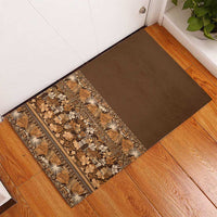 Hawaiian Tribal Elements Hibiscus Rubber Doormat Gold Pattern LT9 - Polynesian Pride