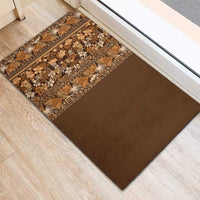 Hawaiian Tribal Elements Hibiscus Rubber Doormat Gold Pattern LT9 - Polynesian Pride