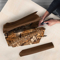 Hawaiian Tribal Elements Hibiscus Umbrella Gold Pattern LT9 - Polynesian Pride
