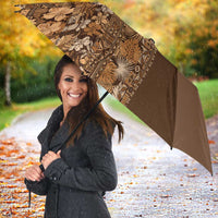 Hawaiian Tribal Elements Hibiscus Umbrella Gold Pattern LT9 - Polynesian Pride