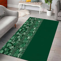 Hawaiian Tribal Elements Hibiscus Area Rug Green Pattern LT9 - Polynesian Pride
