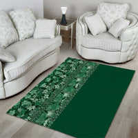 Hawaiian Tribal Elements Hibiscus Area Rug Green Pattern LT9 - Polynesian Pride