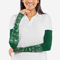 Hawaiian Tribal Elements Hibiscus Arm Sleeves Green Pattern LT9 - Polynesian Pride