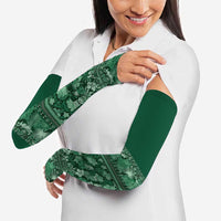 Hawaiian Tribal Elements Hibiscus Arm Sleeves Green Pattern LT9 - Polynesian Pride