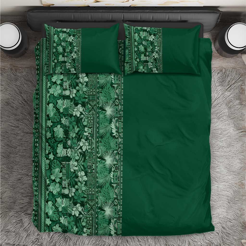 Hawaiian Tribal Elements Hibiscus Bedding Set Green Pattern LT9 Green - Polynesian Pride