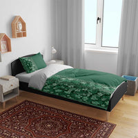 Hawaiian Tribal Elements Hibiscus Bedding Set Green Pattern LT9 - Polynesian Pride